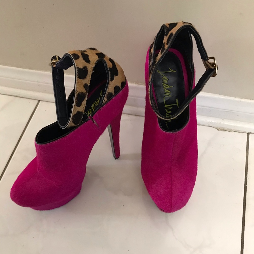 London Trash real fur stiletto platform shoes